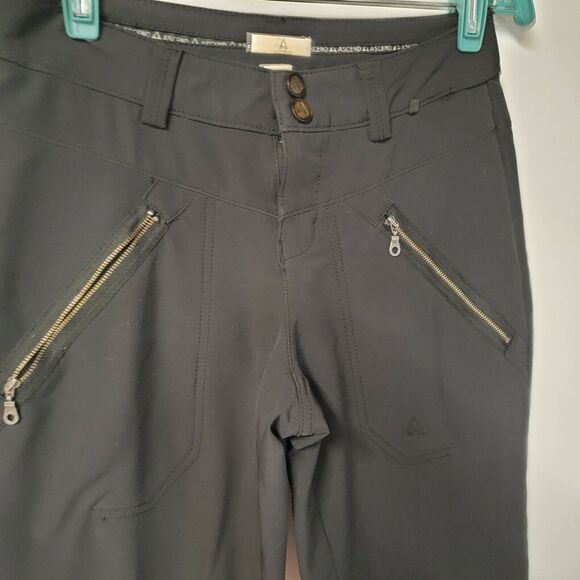 Ascend Black Hiking Pants Athleisure Light Weight Size 4 - Picture 6 of 7